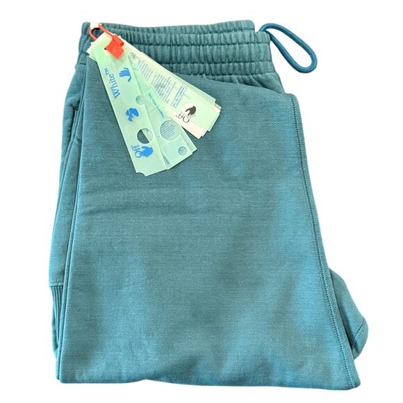 RETAIL $575 Off White Logo Slim Cuffed Sweatpants Duck Green*NEW W/TAGS*SIZE L - Picture 4 of 7